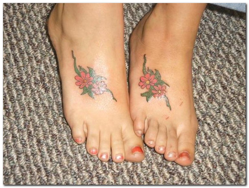 hawaiian flower tattoos on foot. You are here: Home » Orchid Flower Tattoo on Feet