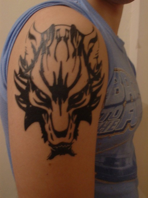 wolf tattoo design. Wolf Tattoo Design for College